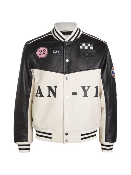  An-y1 Patches Bomber Jacket - Neutrals 