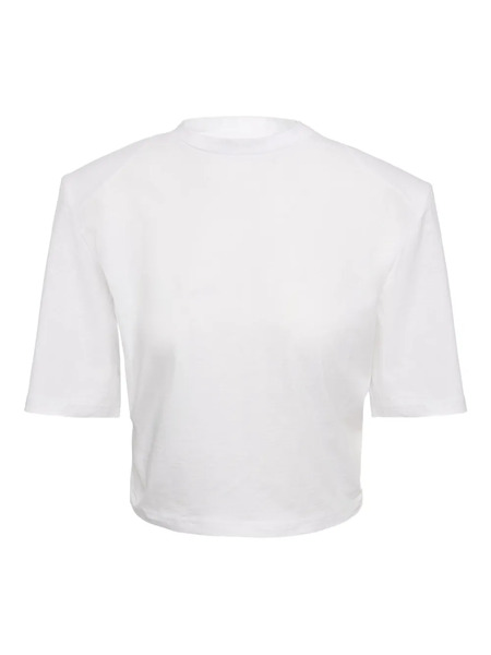  Ana Radu Padded-shoulder Open-back Top - White 