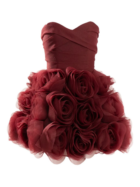  Ana Radu Strapless Mini Dress - Red 