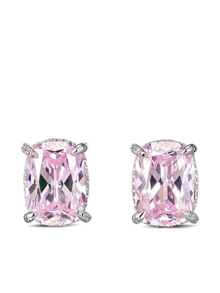  Anabela Chan 14k White Gold Blush Cushion Wing Studs - Pink 