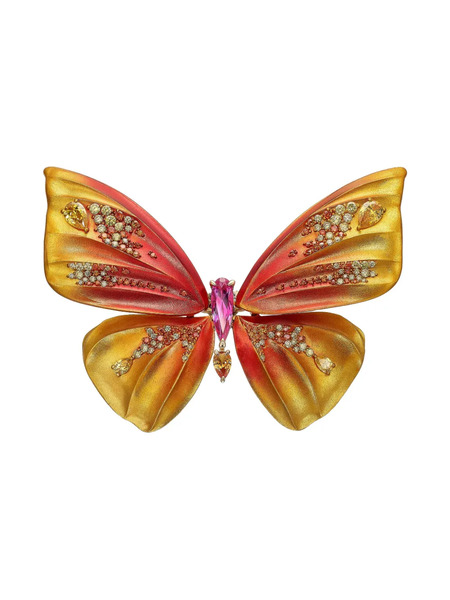  Anabela Chan Magma Butterfly Brooch - Yellow 