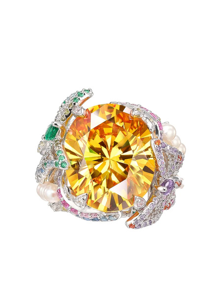  Anabela Chan Swallowtail Multi-stone Ring - Gold 