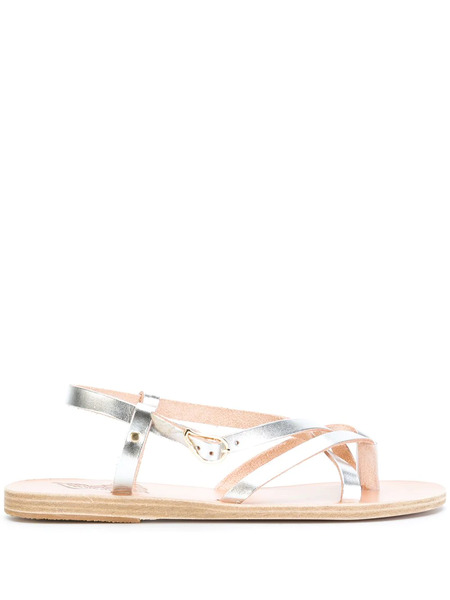  Ancient Greek Sandals Semele Flat Sandals - Metallic 