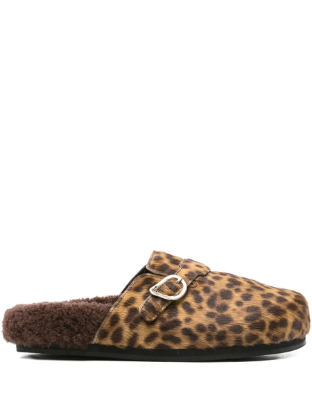  Ancient Greek Sandals Vasilitsa Leopard-print Mules - Brown 