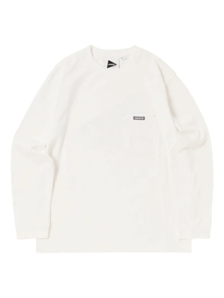  And Wander Chest-pocket Long-sleeve T-shirt - Neutrals 