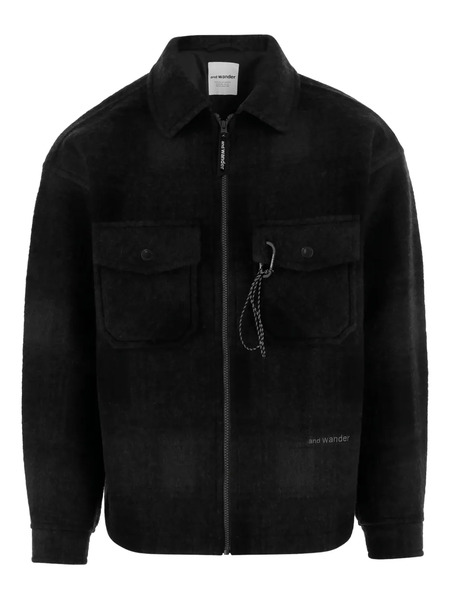 And Wander Flap-pocket Zip Jacket - Black 