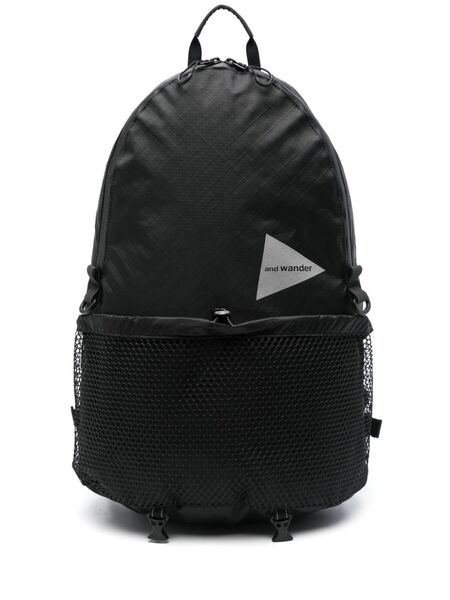  And Wander Logo-print Backpack - Black 