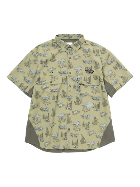  And Wander Printed Shirt - Green 