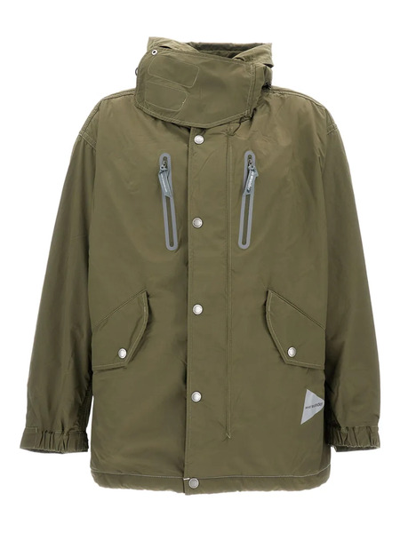 And Wander Reflective Hooded Jacket - Green 