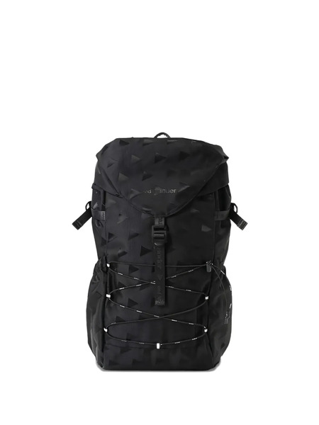  And Wander Triangle-jaquard Backpack - Black 