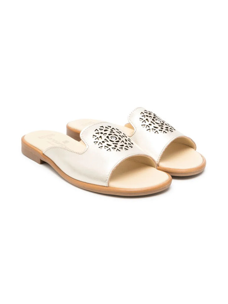  Andanines Crystal-embellished Slides - Gold 