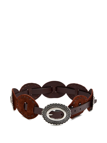  Anderson's Suede Conchos Belt - Red 