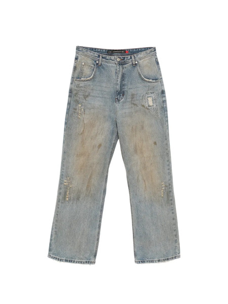  Andersson Bell Destroyed Wide-leg Jeans - Blue 