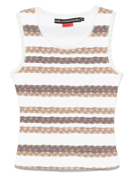  Andersson Bell Hair Braid-stripe Tank Top - White 