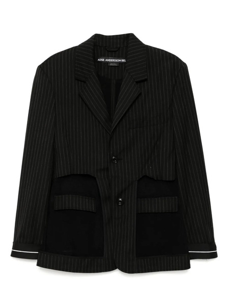  Andersson Bell Inside Out Stripe Sheer Jacket - Black 