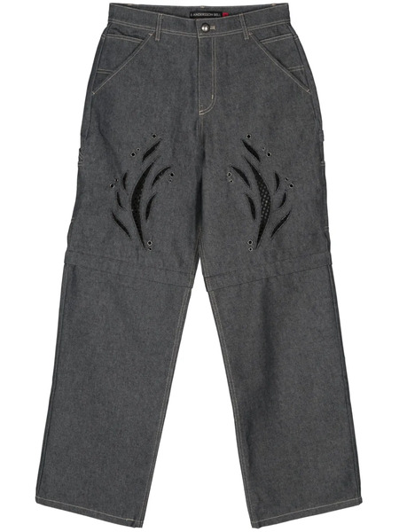  Andersson Bell Laser-cut Wide-leg Jeans - Blue 