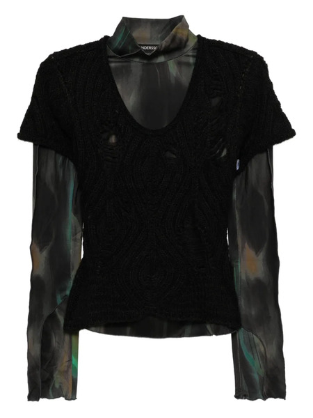  Andersson Bell Layered Pattern Top Set - Black 
