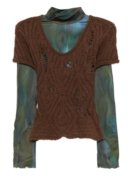  Andersson Bell Layered Pattern Top Set - Brown 