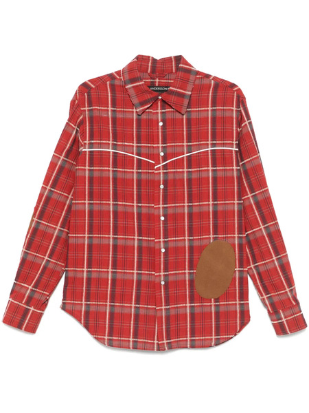  Andersson Bell Noah Patch Checked Shirt - Red 