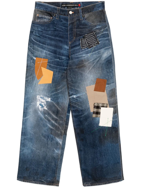  Andersson Bell Patchwork Printed Jeans - Blue 