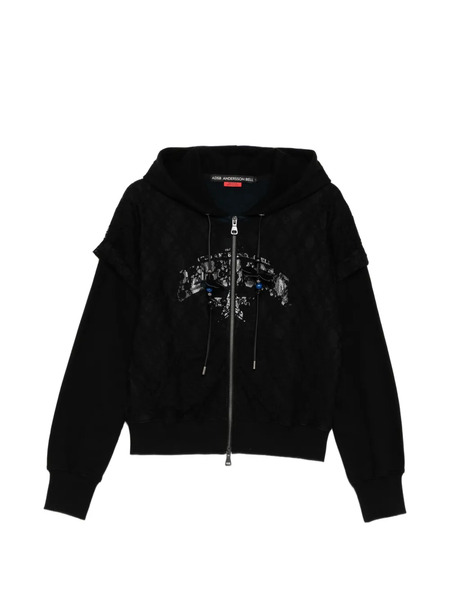  Andersson Bell Patterned Hooded Jacket - Black 