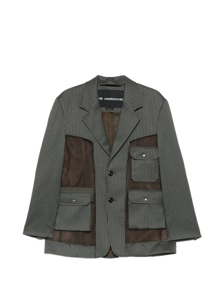  Andersson Bell Sheer-panel Blazer - Green 