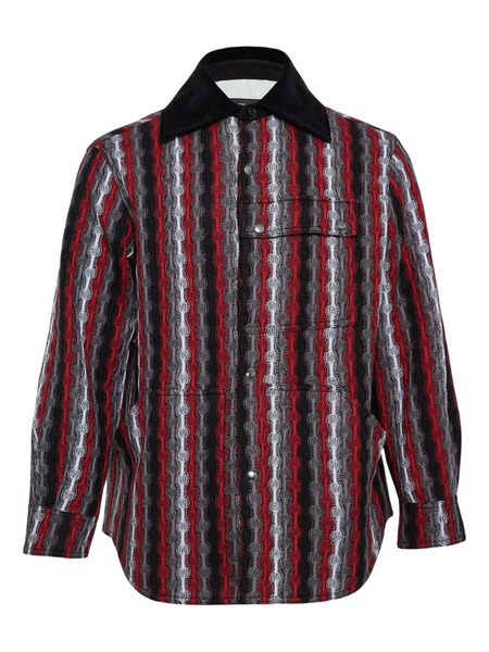  Andersson Bell Striped Knitted Shirt - Red 