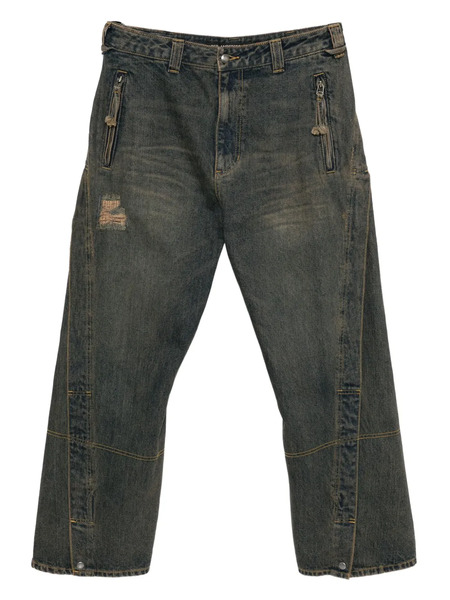  Andersson Bell Twisted Zipped-pockets Jeans - Blue 
