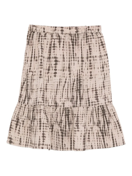 Andorine Tie-dye Ruffled Skirt - Neutrals 