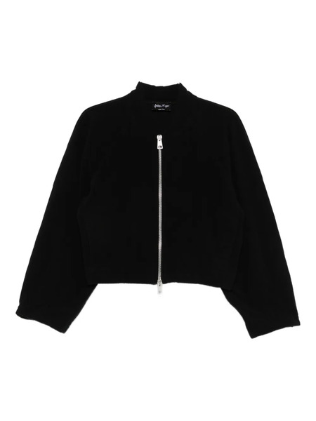  Andrea Ya'aqov Cashmere Bomber Jacket - Black 