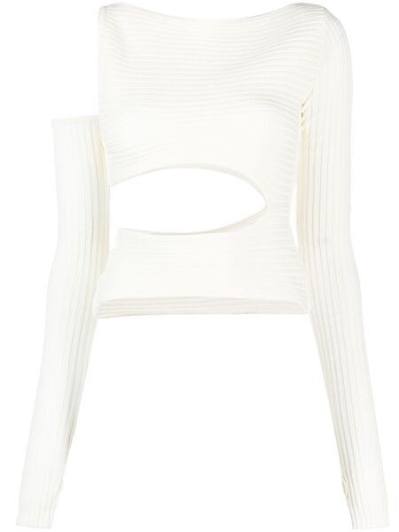  AndreĀdamo Asymmetric Cut-out Top - White 
