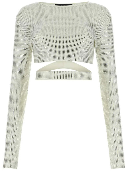 AndreĀdamo Crystal-embellished Blouse - White 