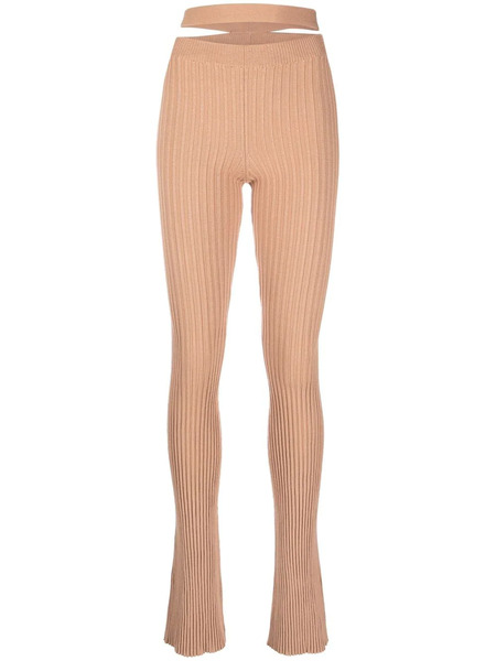  AndreĀdamo Cut-out Detail Knit Leggings - Neutrals 