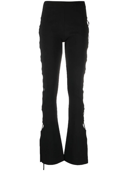  AndreĀdamo Cut-out Flared Trousers - Black 