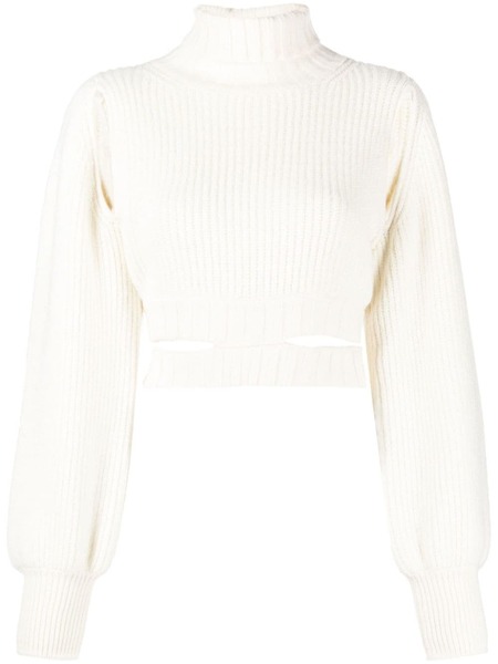  AndreĀdamo Roll-neck Cropped Knit Jumper - Neutrals 