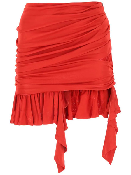  AndreĀdamo Ruffle-detailing Mini Skirt - Red 
