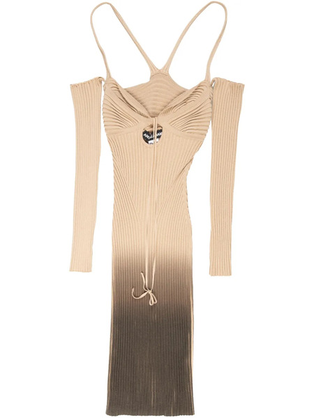  AndreĀdamo Vulcano Midi Dress - Neutrals 