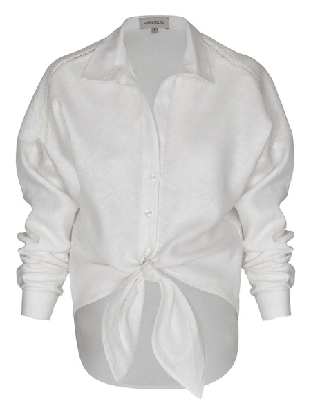  Andres Otalora Tie-front Blouse - White 