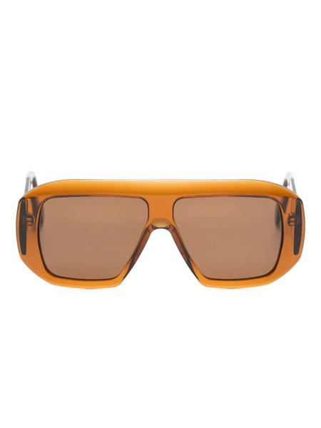  Andy Wolf Rectangle-frame Sunglasses - Brown 