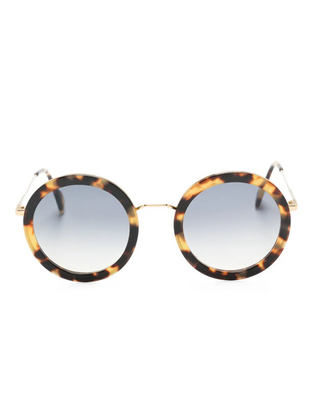  Andy Wolf Tortoiseshell-effect Round-frame Sunglasses - Brown 