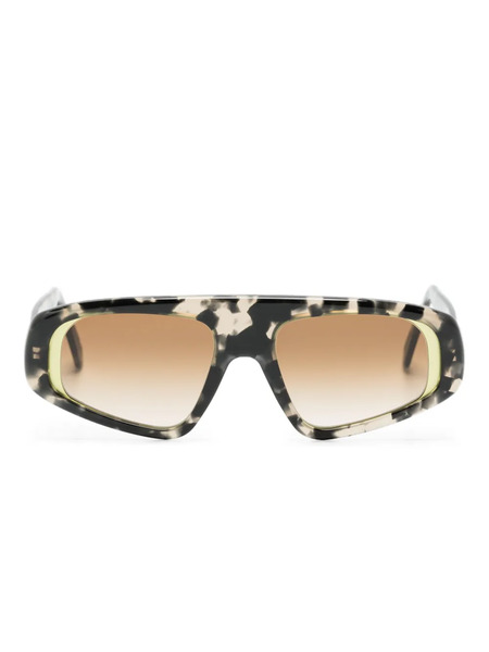  Andy Wolf Tortoiseshell Geometric-frame Sunglasses - Brown 