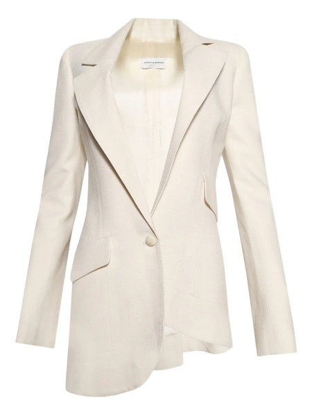  Angelica Montini Studios Asymmetrical Blazer - White 