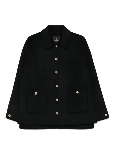  Anine Bing Button-fastening Patch-pocket Jacket - Black 