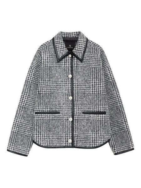  Anine Bing Check-pattern Jacket - Black 