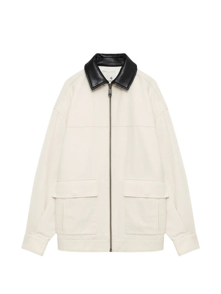  Anine Bing Holden Contrast-collar Jacket - Neutrals 