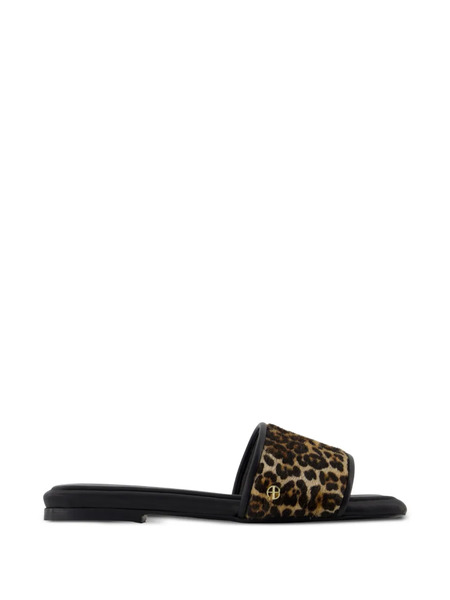  Anine Bing Leopard Open Toe Sandals - Neutrals 