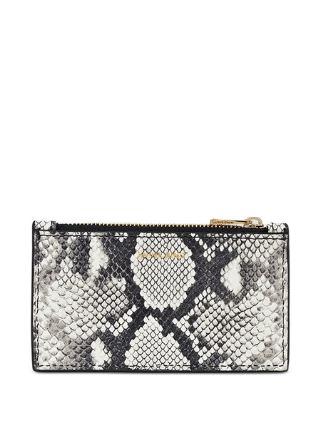  Anine Bing Lucy Python Zip Wallet - White 