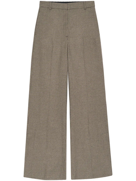 Anine Bing Lyra Houndstooth-pattern Blazer - Brown 