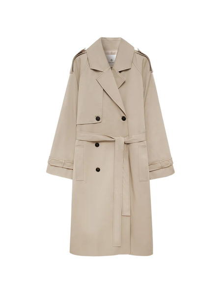  Anine Bing Maxi Double-breasted Trench - Neutrals 