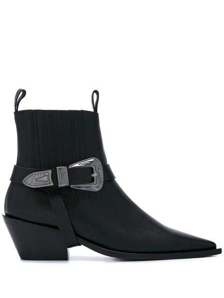  Anine Bing Pointed Biker Boots - Black 